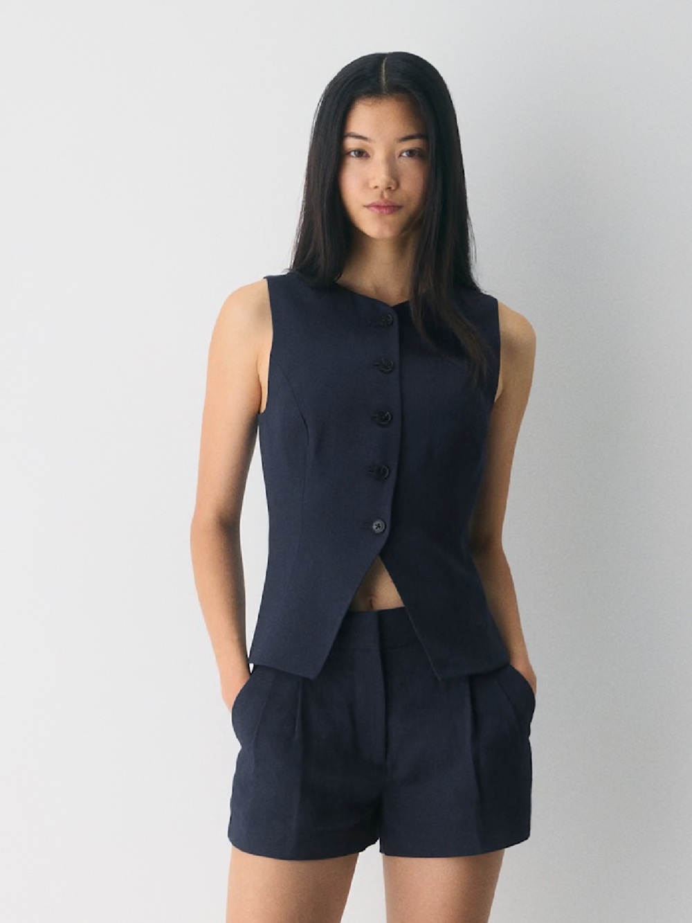 Aritzia navy regal vest